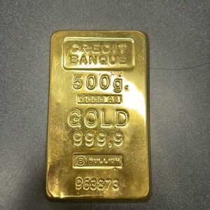 Credit banque. 500g pure brass paper weight